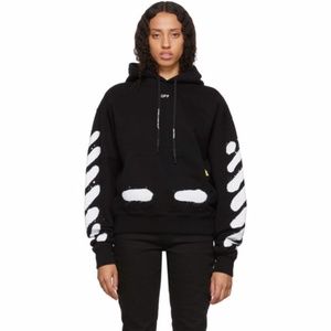 OFF-WHITE Ssense Exclusive Black Spray Paint Hoodie, M size